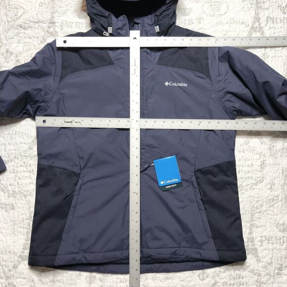 Columbia Women’s Omni Tipton Peak Hooded Insulated Jacket Navy Blue Sz L 186457 - Picture 13 of 14